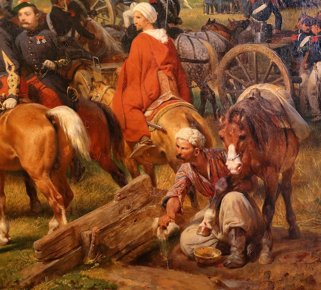  Émile Jean Horace Vernet-215-La battaglia dell'Alma - Musée Fesch, Ajaccio - dettaglio 